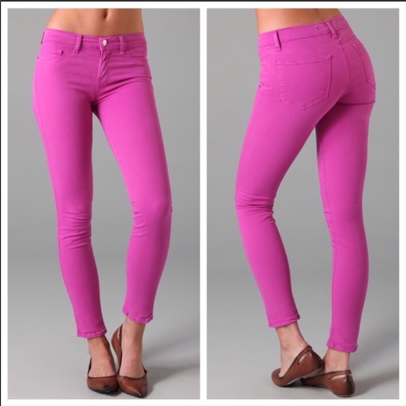 J Brand Denim - J Brand Skinny Leg Jeans in Bright Fuchsia